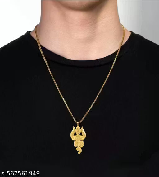 Gold Plating Chain pendant for boys and girl |Hrs Jewels | mahakal shivratri gift pendant savan festival mahakal pendant