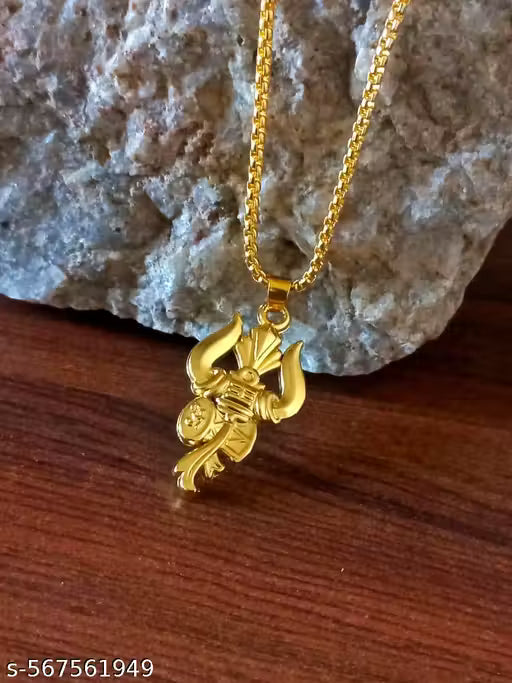 Gold Plating Chain pendant for boys and girl |Hrs Jewels | mahakal shivratri gift pendant savan festival mahakal pendant