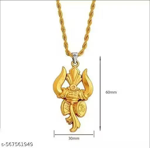 Gold Plating Chain pendant for boys and girl |Hrs Jewels | mahakal shivratri gift pendant savan festival mahakal pendant