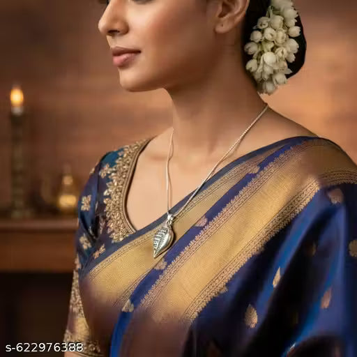 Antique Silver Conch Shell Pendant with Krishna Mantra Engraving | Hrs Jewels | Divine Spiritual Necklace